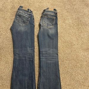 BKE jeans size 26 x31 1/2 one Stella and one Victoria